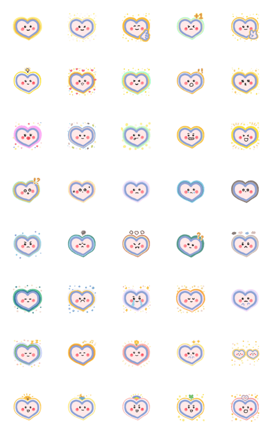 [LINE絵文字]Adorable sweet heart emojiの画像一覧