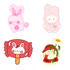 [LINE絵文字] Double M cute bunny emojiの画像