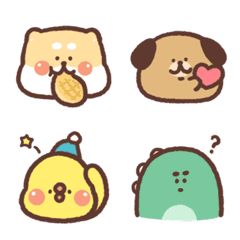 [LINE絵文字] Chubby Shiba ＆ Friends Emoji 1.0の画像