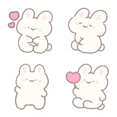 [LINE絵文字] Emoji rabbit cute **))の画像