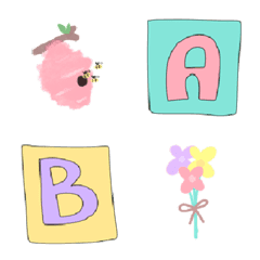 [LINE絵文字] A-Z pastel andfriendの画像