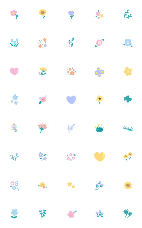 [LINE絵文字]Flowers : Let my flowers fill youの画像一覧