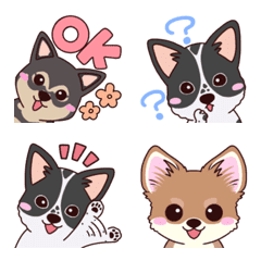 [LINE絵文字] ポメチワと保護犬雑種犬の絵文字の画像