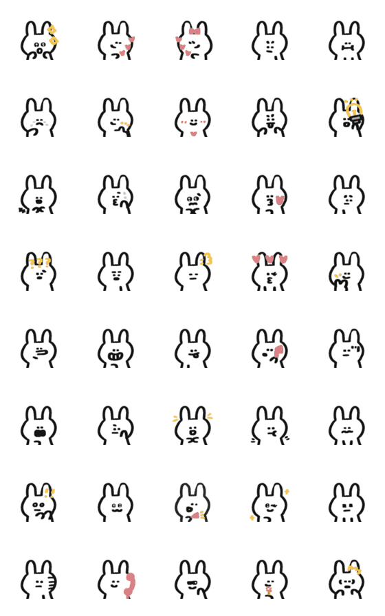 [LINE絵文字]Year of the Rabbit Rabbit Brigade moveの画像一覧