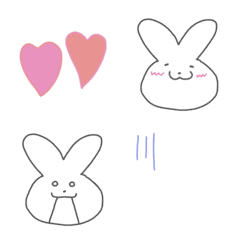 [LINE絵文字] うさぽ♡毎日使えるの画像