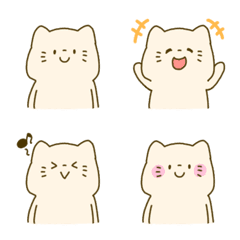 [LINE絵文字] 【シンプル】ねこさん 絵文字の画像