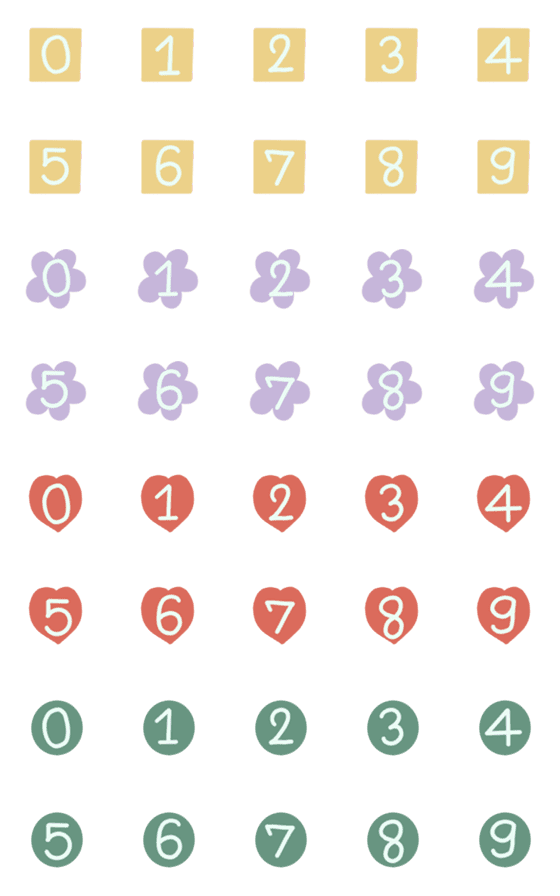 [LINE絵文字]Imoji number V.1の画像一覧