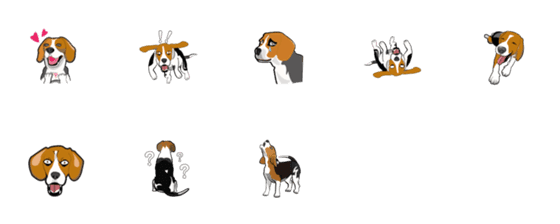 [LINE絵文字]Dog Beagle BANI 2の画像一覧