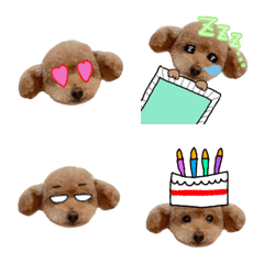 [LINE絵文字] Toy poodle AKUBIの画像