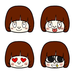 [LINE絵文字] マッシュルームヘアのモッズ小僧（茶髪）の画像