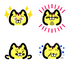 [LINE絵文字] 猫さん✩顔文字風✩ その2の画像