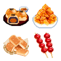 [LINE絵文字] Taiwanese dessert (pixel art)の画像