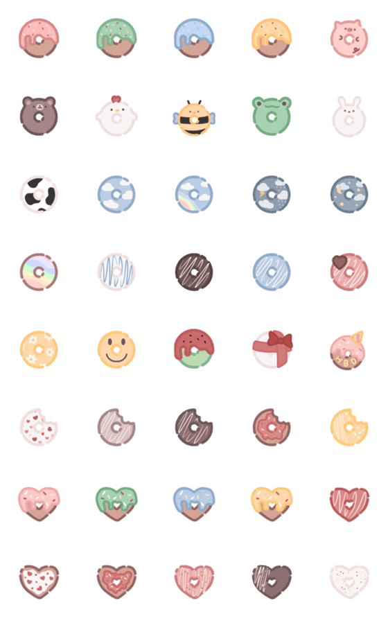 [LINE絵文字]Yummy Donutsの画像一覧