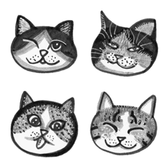 [LINE絵文字] Cat Faces Stickersの画像