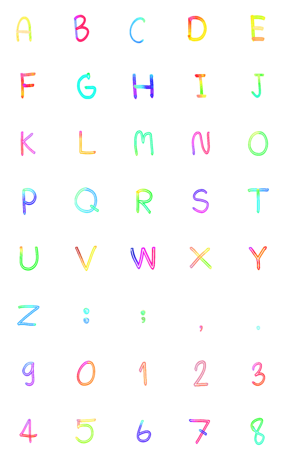 [LINE絵文字]A-Z alphabet cuteの画像一覧