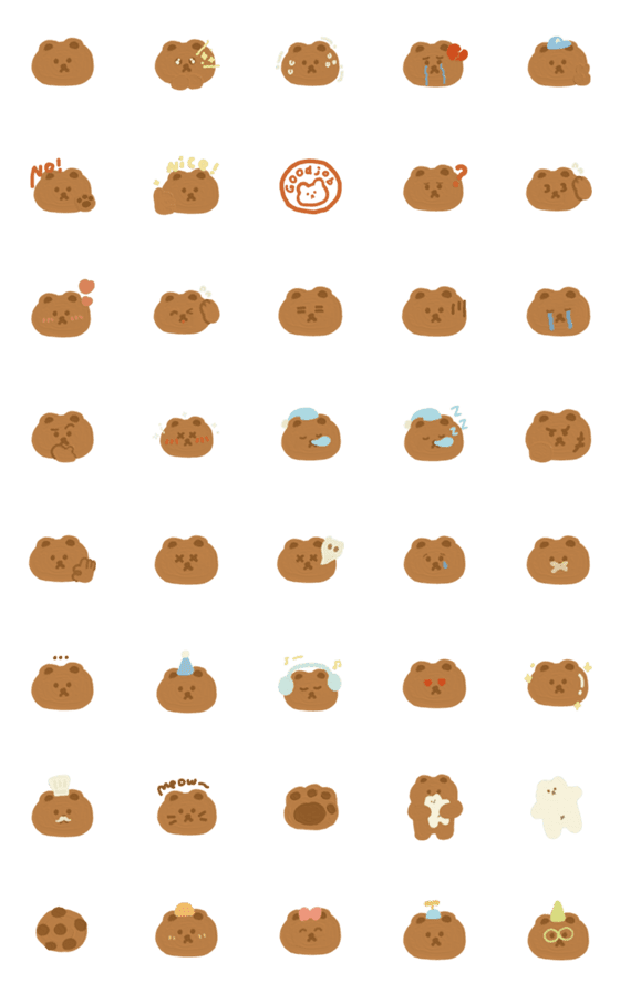 [LINE絵文字]bear family emojiの画像一覧