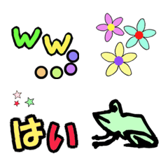 [LINE絵文字] ミカンちゃん WW カエル 他の画像