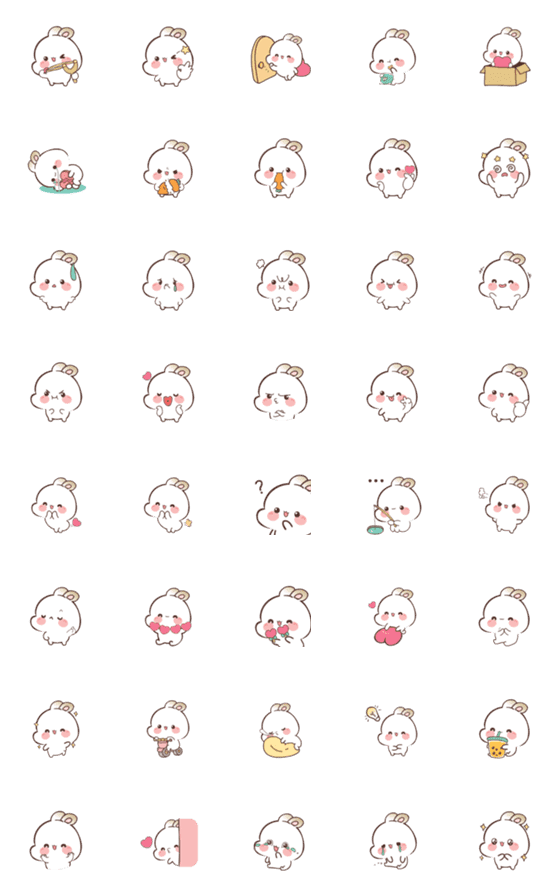 [LINE絵文字]Bunny Jajan 3 (Emoji)の画像一覧