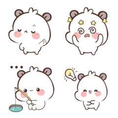 [LINE絵文字] White Panda 3 (Emoji)の画像