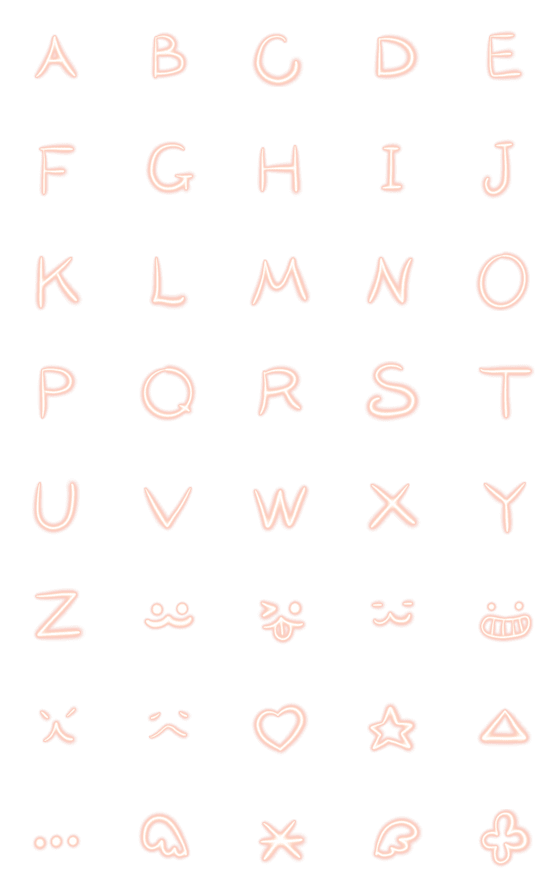 [LINE絵文字]Alphabet emoticonsの画像一覧