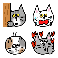 [LINE絵文字] 毎日使えるねこみずの動くねこ絵文字の画像