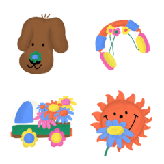 [LINE絵文字] double flower emojiの画像