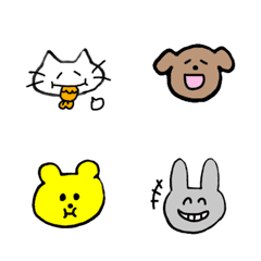 [LINE絵文字] 猫キャット犬ドッグ熊ベアー兎ラビット！の画像