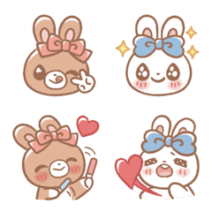 [LINE絵文字] Shiron ＆ Kuron Emoji 02の画像