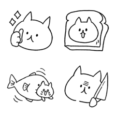 [LINE絵文字] Simple Doodle Cat Friendの画像