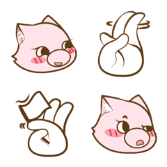 [LINE絵文字] Tako cat MuMu -Emoji I (Revised Version)の画像