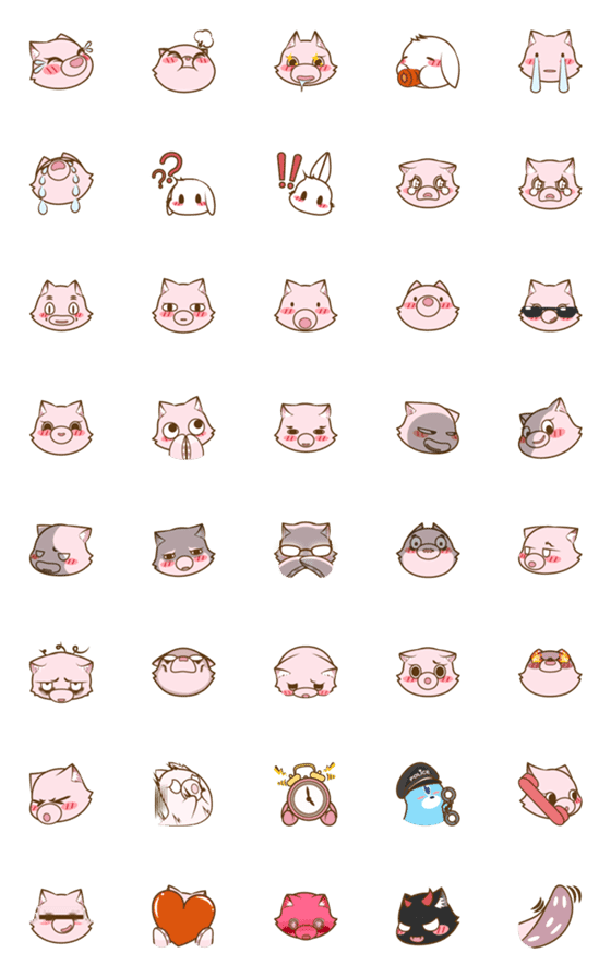 [LINE絵文字]Tako cat MuMu -Emoji IIの画像一覧