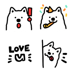 [LINE絵文字] Samoyed drawing emojiの画像