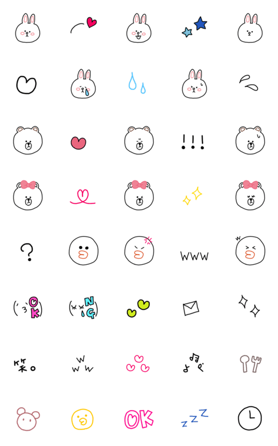 [LINE絵文字]しんぷるLINEキャラ絵文字の画像一覧