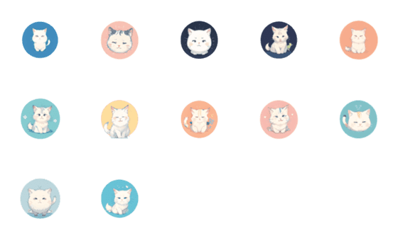 [LINE絵文字]Cats Emoji Aの画像一覧