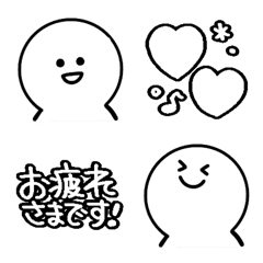 [LINE絵文字] シンプルな敬語な絵文字！ミニスタンプにもの画像