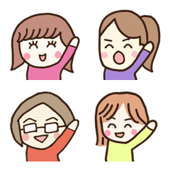 [LINE絵文字] マブな4人組の画像