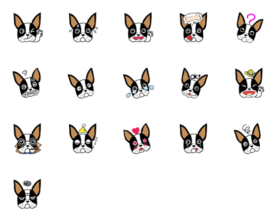 [LINE絵文字]French bulldog for youの画像一覧