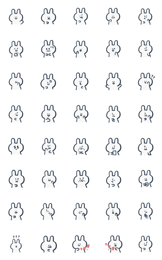 [LINE絵文字]Year of the Rabbit Rabbit Brigade2の画像一覧