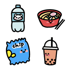 [LINE絵文字] Food emoji by playkanの画像