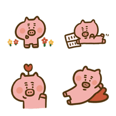 [LINE絵文字] pig with double eyelids2の画像