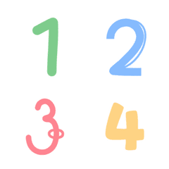 [LINE絵文字] Emoji Number Colorful 01の画像