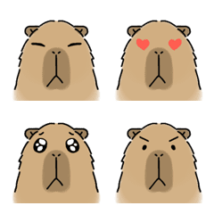 [LINE絵文字] Capybara faceの画像