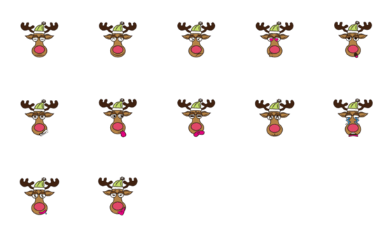 [LINE絵文字]The moodiness of reindeer Xiaomoの画像一覧