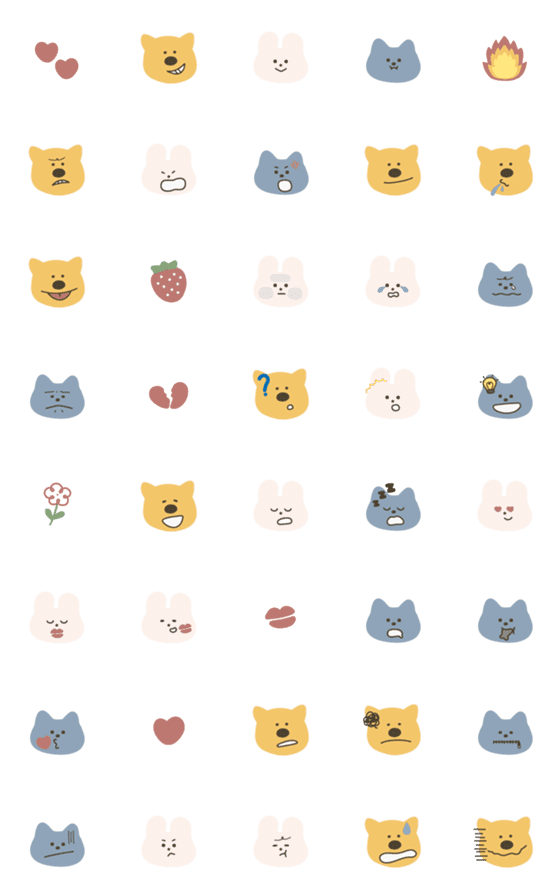 [LINE絵文字]Weird Animals Emojiの画像一覧