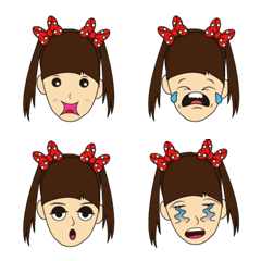 [LINE絵文字] little sister loves to be funnyの画像