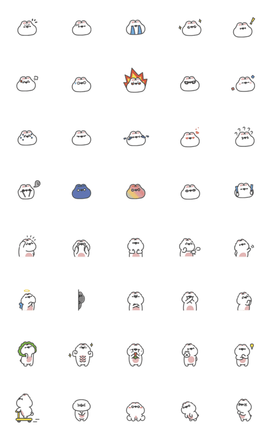 [LINE絵文字]Bobbie Kawayi Emoji Vol.1の画像一覧