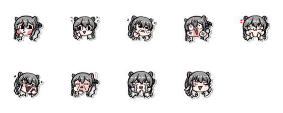 [LINE絵文字]Glis ugly head emojiの画像一覧