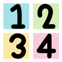 [LINE絵文字] Number cute color pastelの画像