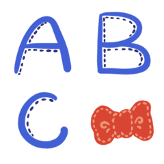 [LINE絵文字] Blue word ABCDの画像