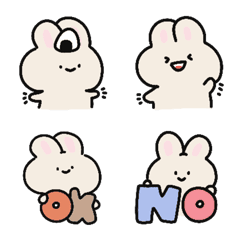 [LINE絵文字] Emoji rabbit  cuteの画像